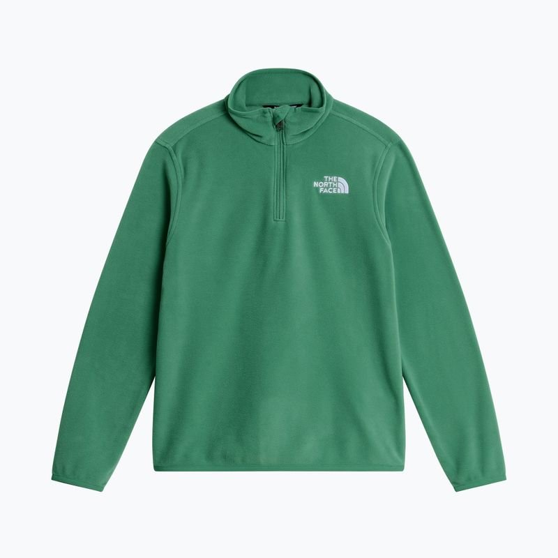 Dětská fleecová mikina The North Face Teen Glacier 1/4 Zip dimmed algae 4