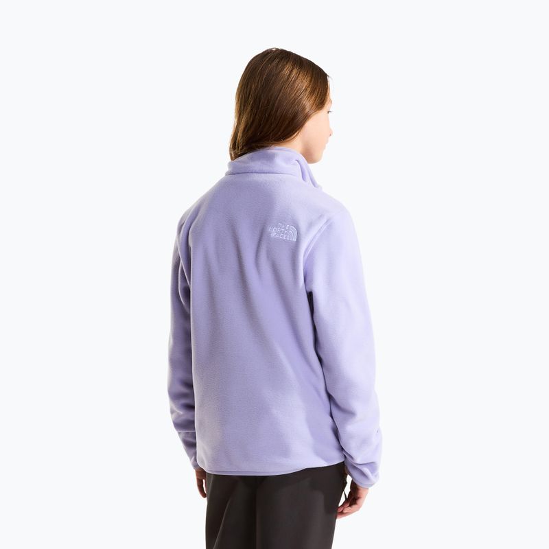 Dětská fleecová mikina The North Face Teen Glacier 1/4 Zip pale plum 3