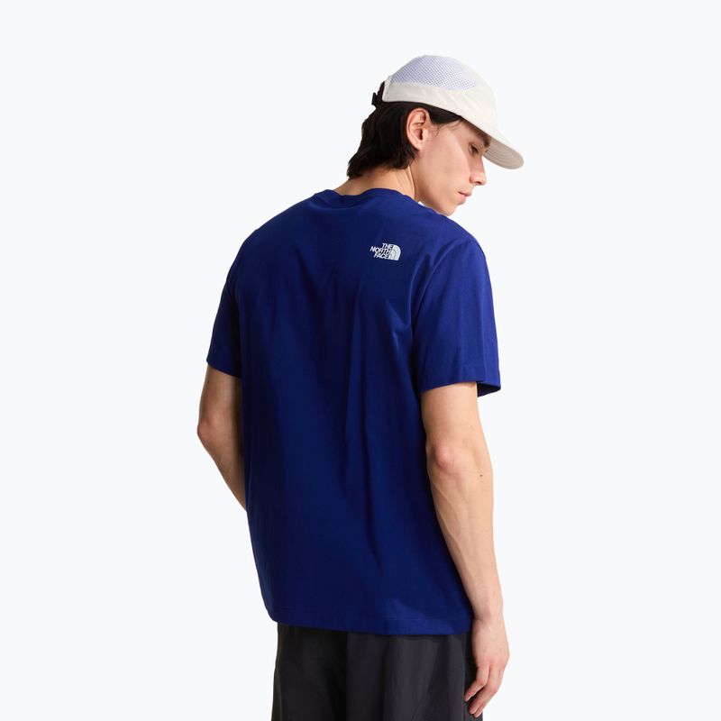 Pánské tričko na lezení The North Face Explorer Badges RLX Tee Graphic bold blue 3