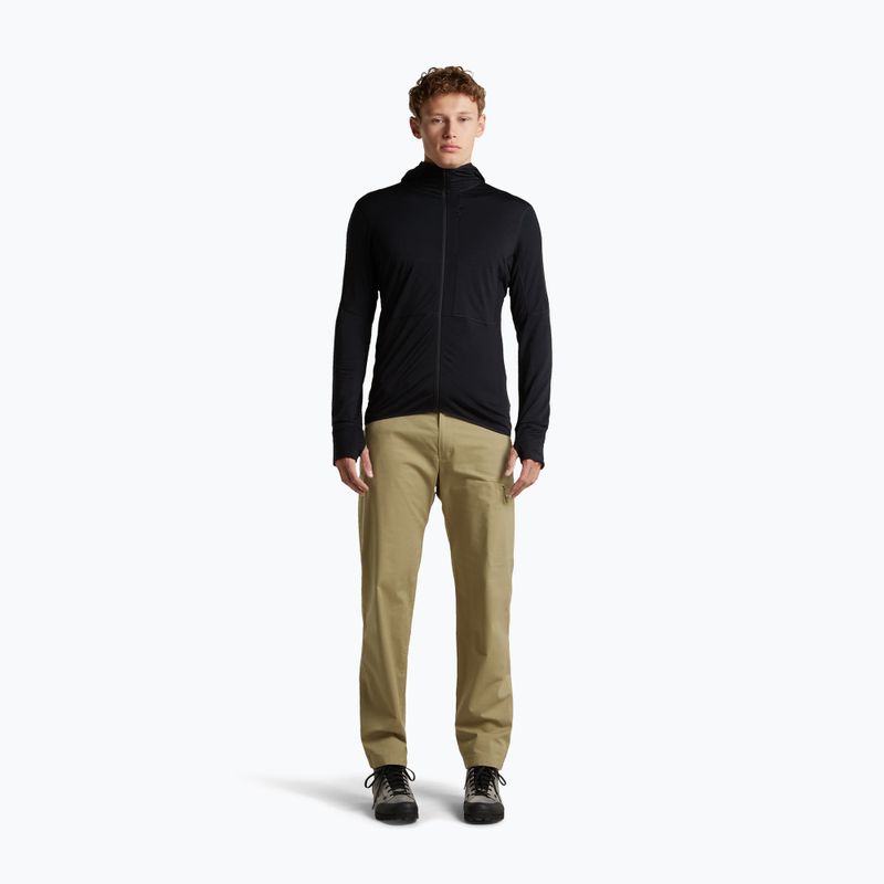 Pánská trekingová mikina Icebreaker Merino 200 Realfleece Descender Half Zip Hoodie black 4