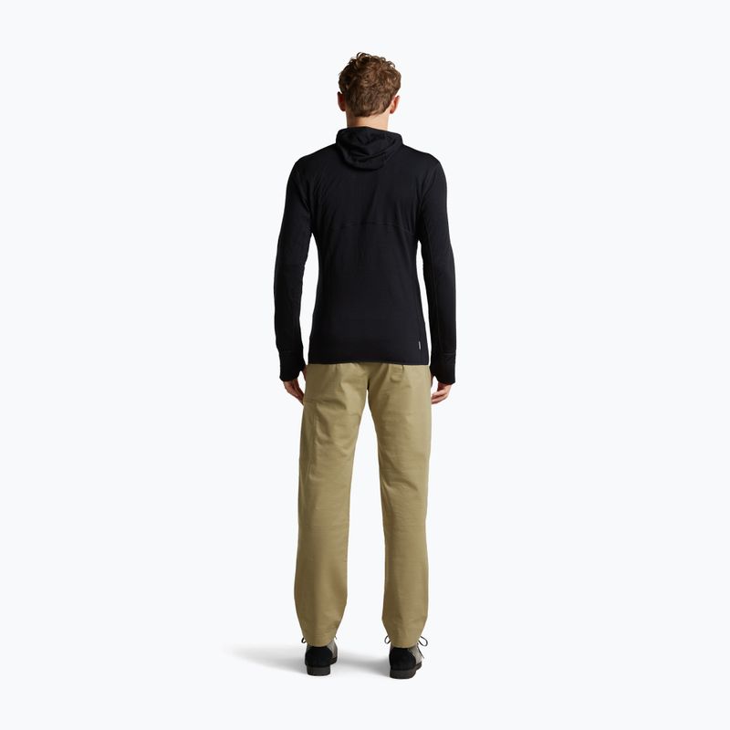 Pánská trekingová mikina Icebreaker Merino 200 Realfleece Descender Half Zip Hoodie black 5