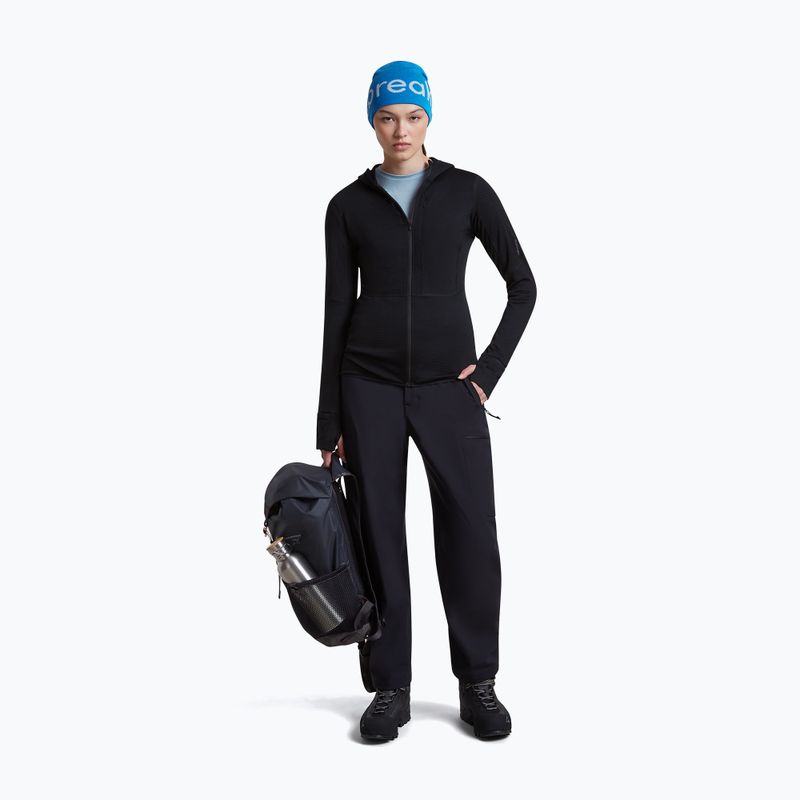 Dámská trekingová mikina Icebreaker Merino 200 Realfleece Descender Half Zip Hoodie black 2