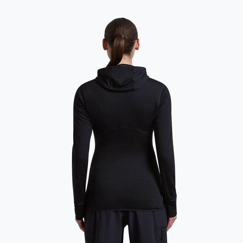 Dámská trekingová mikina Icebreaker Merino 200 Realfleece Descender Half Zip Hoodie black 3