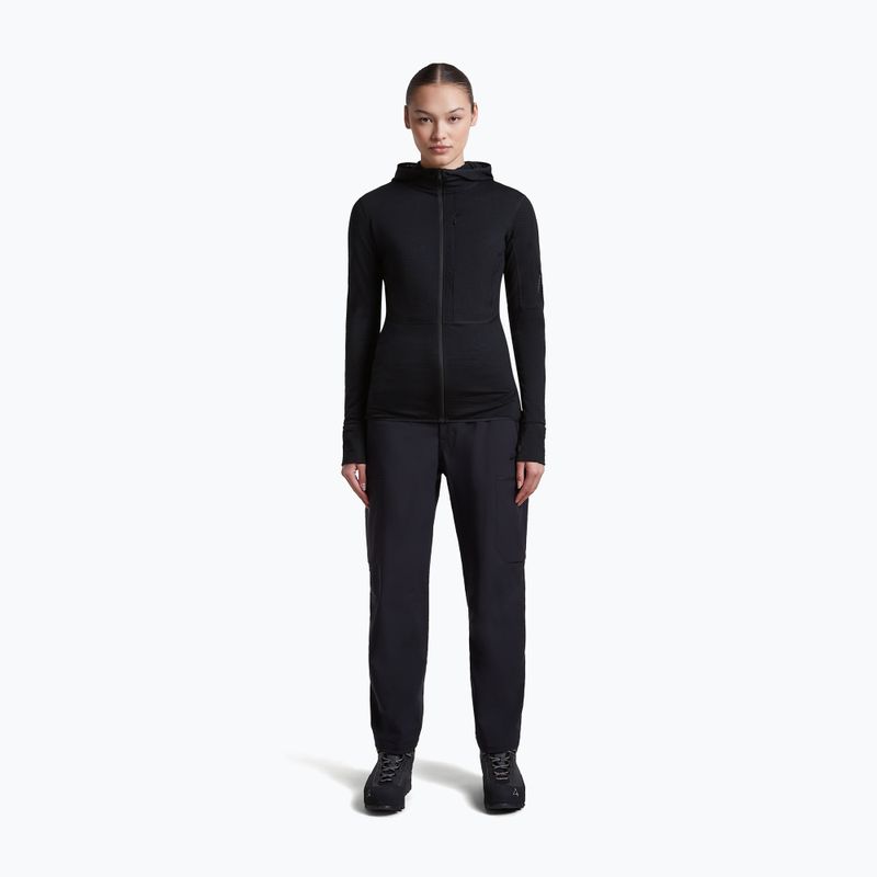 Dámská trekingová mikina Icebreaker Merino 200 Realfleece Descender Half Zip Hoodie black 4