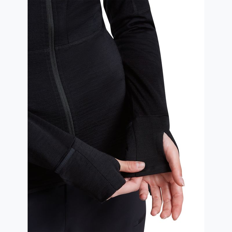 Dámská trekingová mikina Icebreaker Merino 200 Realfleece Descender Half Zip Hoodie black 8