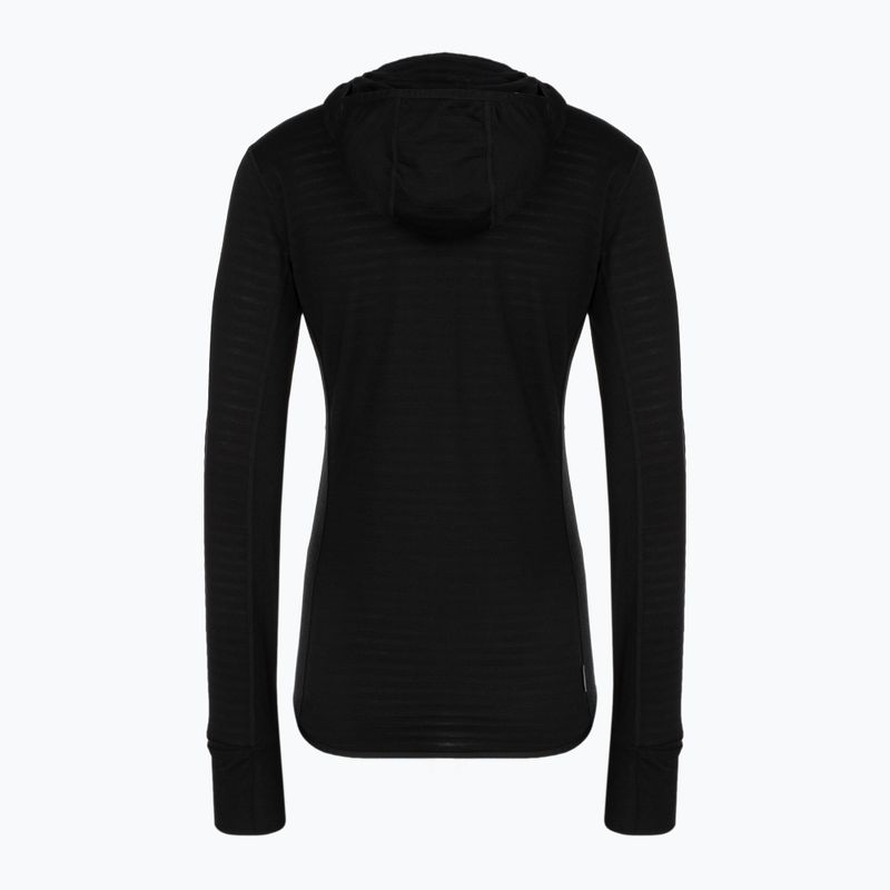 Dámská trekingová mikina Icebreaker Merino 300 Realfleece Descender Zip Hoodie black 2