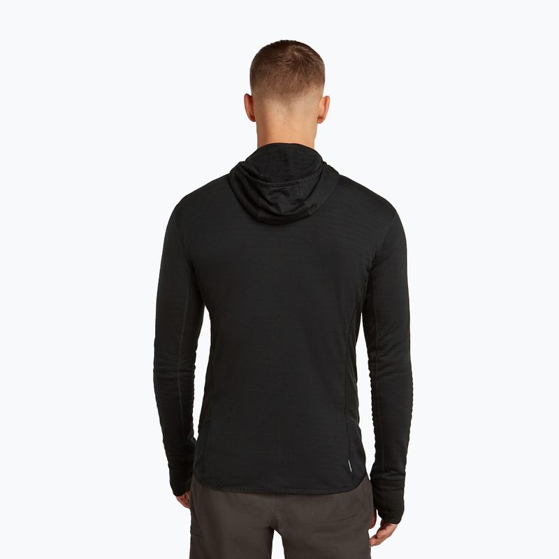 Pánská trekingová mikina Icebreaker Merino 300 Realfleece Descender Zip Hoodie black 3