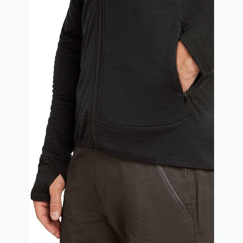 Pánská trekingová mikina Icebreaker Merino 300 Realfleece Descender Zip Hoodie black 9