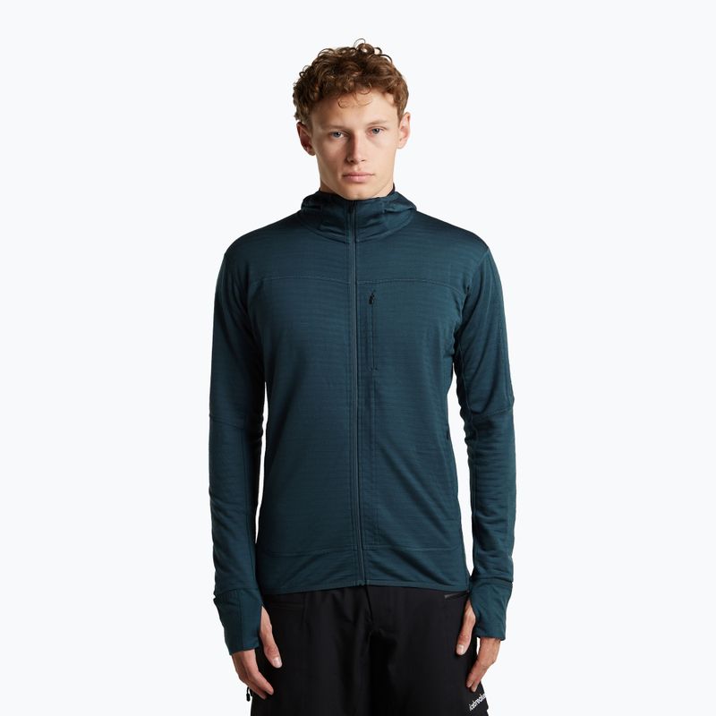 Pánská trekingová mikina Icebreaker Merino 300 Realfleece Descender Zip Hoodie abyss