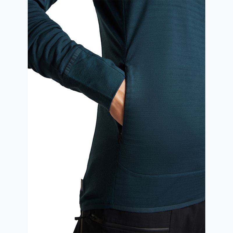 Pánská trekingová mikina Icebreaker Merino 300 Realfleece Descender Zip Hoodie abyss 8