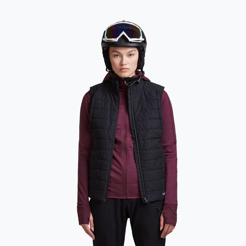 Dámská trekingová mikina Icebreaker Merino 300 Realfleece Descender Zip Hoodie dark berry 7