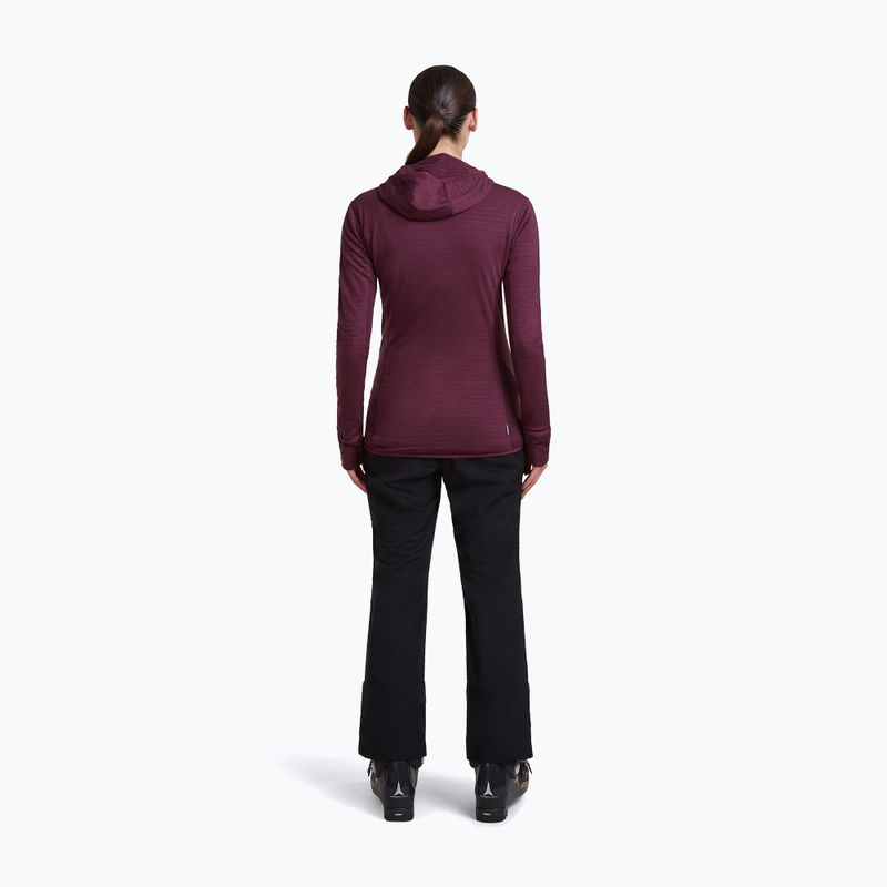 Dámská trekingová mikina Icebreaker Merino 300 Realfleece Descender Zip Hoodie dark berry 8