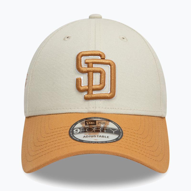 Kšiltovka  New Era WS Patch 9Forty San Diego Padres light beige 3