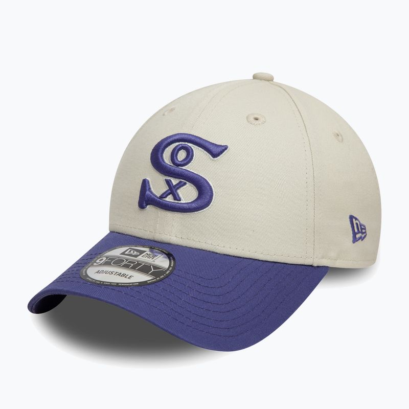 Kšiltovka  New Era WS Patch 9Forty Chicago White Sox light beige 2