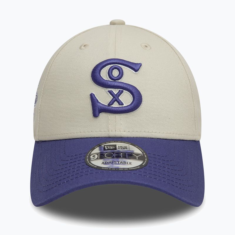 Kšiltovka  New Era WS Patch 9Forty Chicago White Sox light beige 3