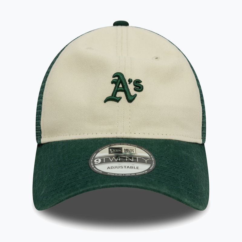 Kšiltovka New Era 9Twenty Trucker Oakland Athletics light beige 3