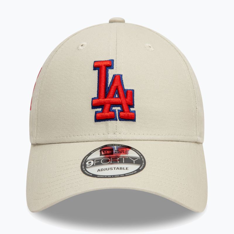 Kšiltovka  New Era Side Patch 9Forty Los Angeles Dodgers light beige 2