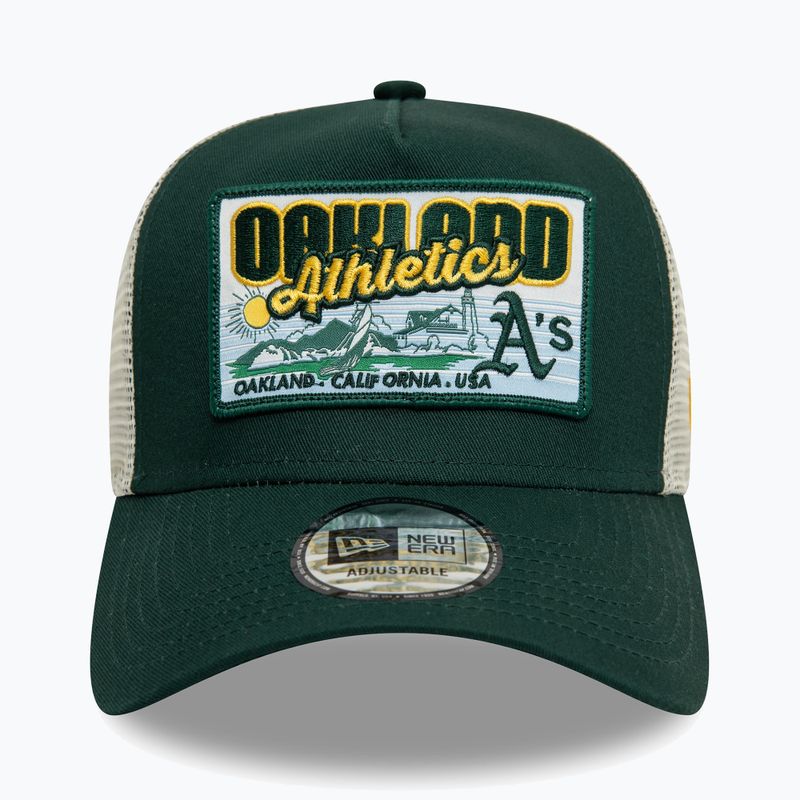 Kšiltovka New Era MLB Patch Trucker Oakland Athletics dark green 2
