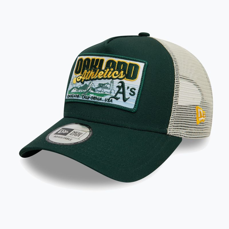 Kšiltovka New Era MLB Patch Trucker Oakland Athletics dark green 3