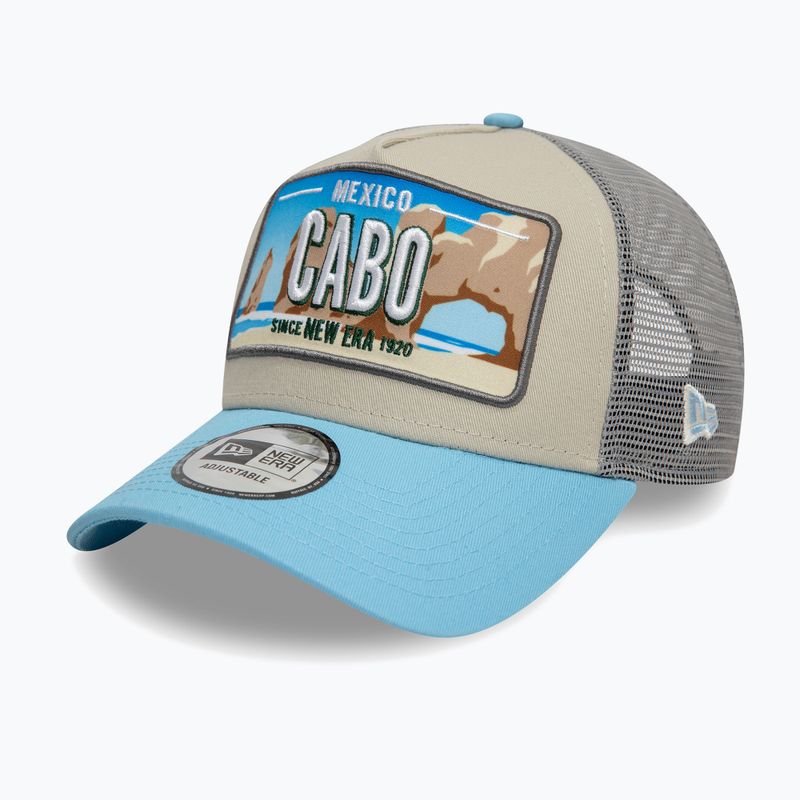 Kšiltovka  New Era Licence Plate Los Angeles Trucker light beige 3