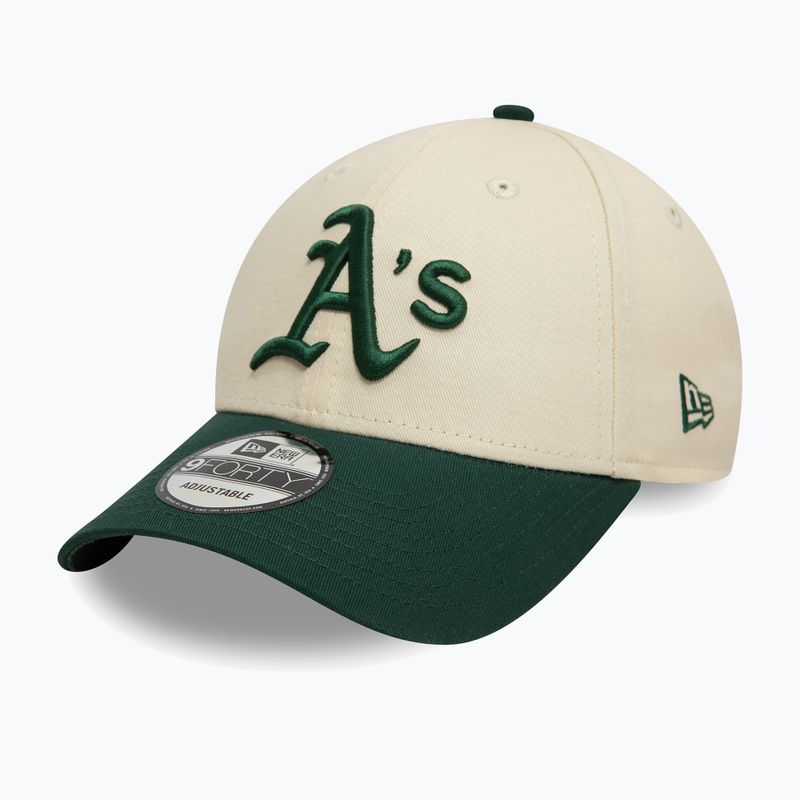 Kšiltovka  New Era Colourblock 9Forty Oakland Athletics light beige 2