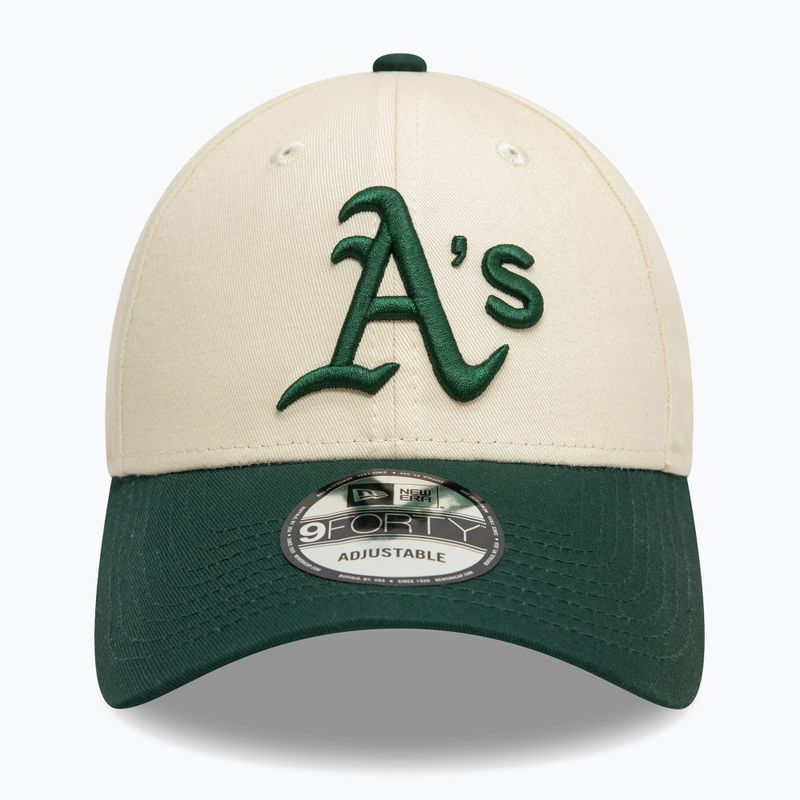 Kšiltovka  New Era Colourblock 9Forty Oakland Athletics light beige 3