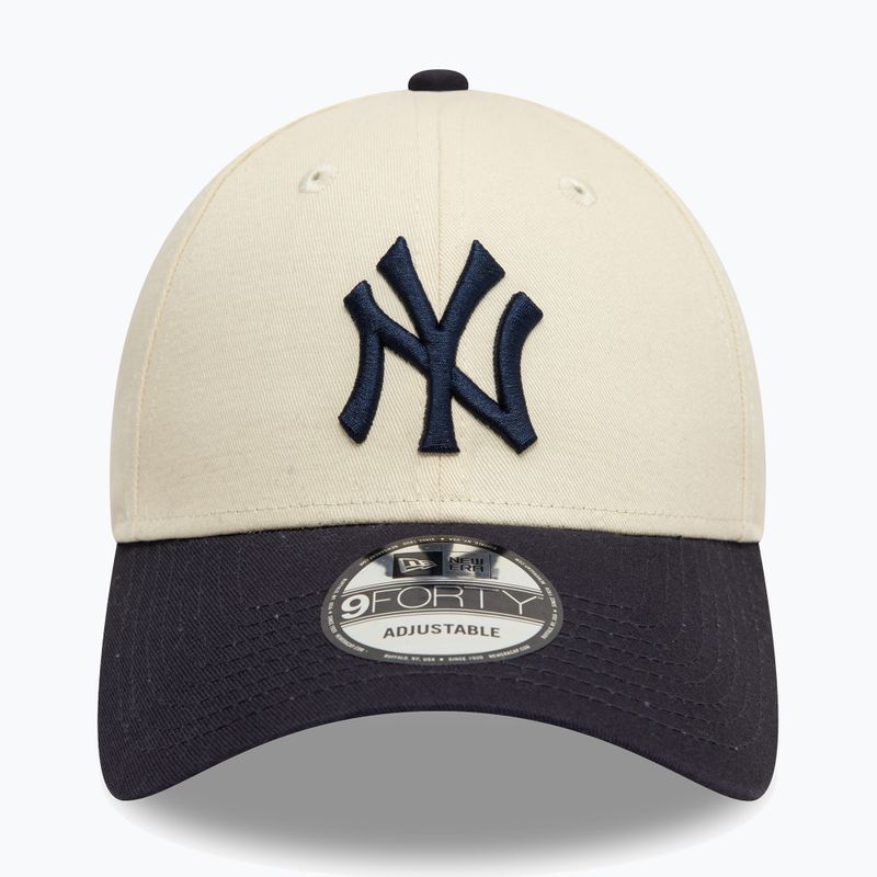 Kšiltovka  New Era Colourblock 9Forty New York Yankees light beige 3