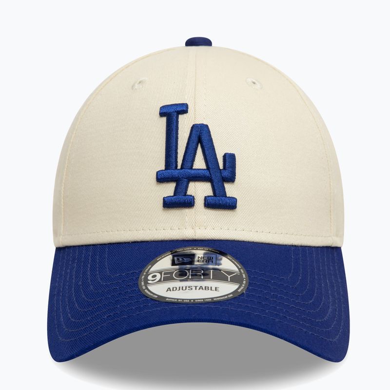 Kšiltovka  New Era Colourblock 9Forty Los Angeles Dodgers light beige 2
