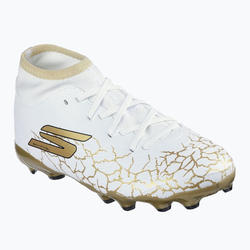 Dětské kopačky  SKECHERS Skx_1.5 High Td Jr FG white/gold 8