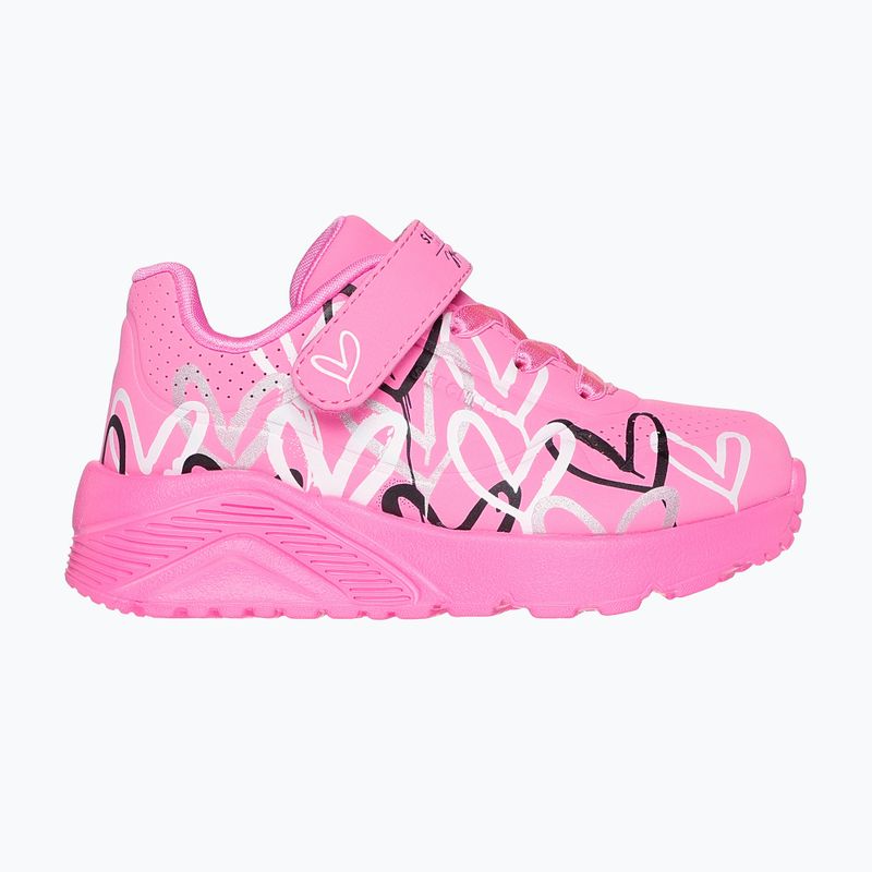 Dětská obuv SKECHERS Uno Lite Love Levitate 314078N hot pink/multi 2