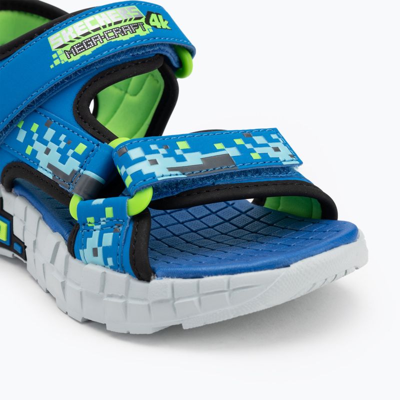 Dětské sandály SKECHERS Mega Splash black/blue/lime 7