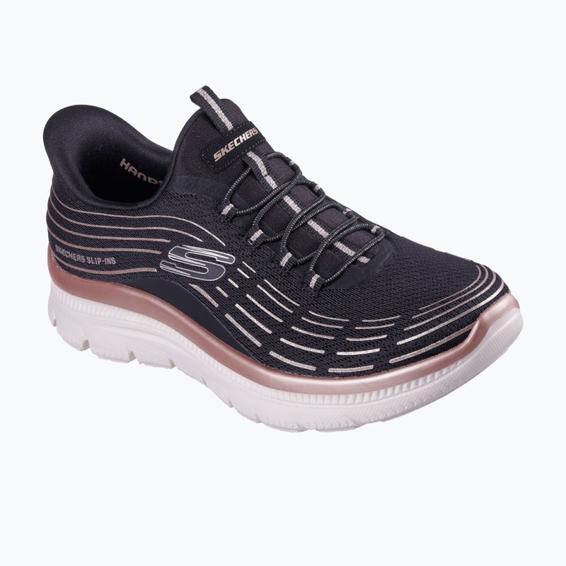 Dámské boty SKECHERS Summits Plus Soft Luster black/rose gold 8
