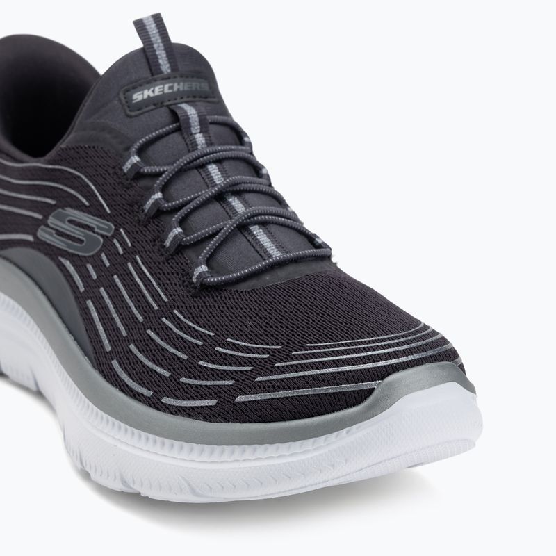 Dámské boty SKECHERS Summits Plus Soft Luster charcoal/silver 7