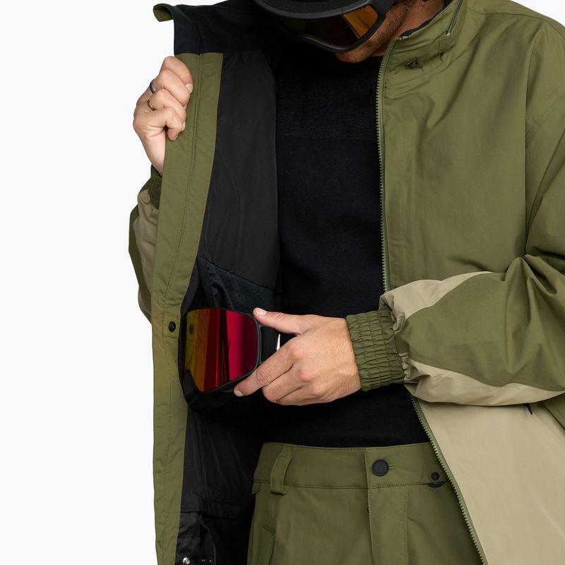 Pánská snowboardová bunda Volcom Longo GTX dark olive 12