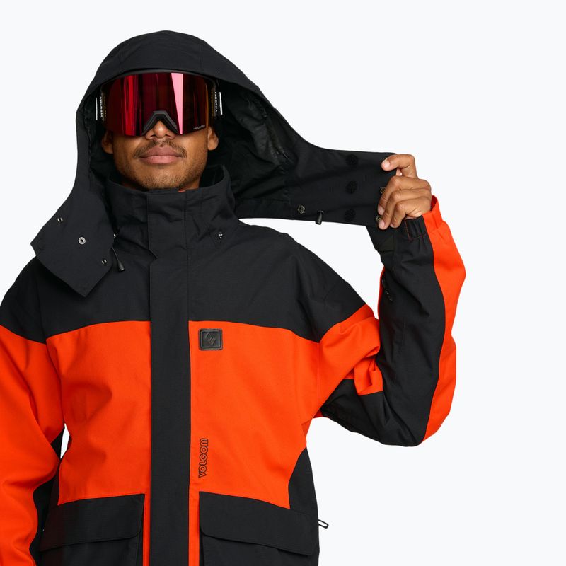 Pánská snowboardová bunda Volcom Kleveland orange shock 6