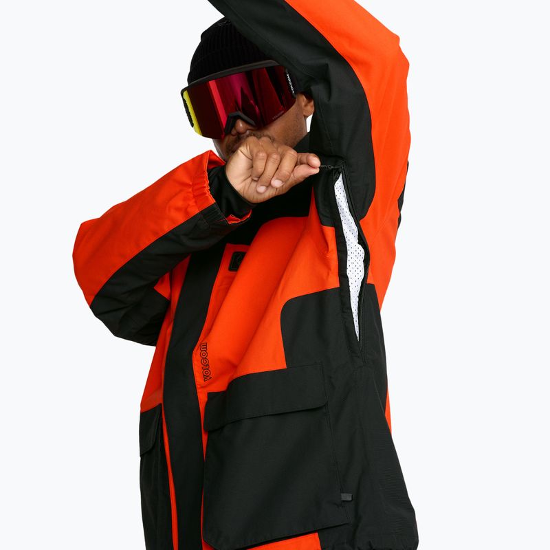 Pánská snowboardová bunda Volcom Kleveland orange shock 9