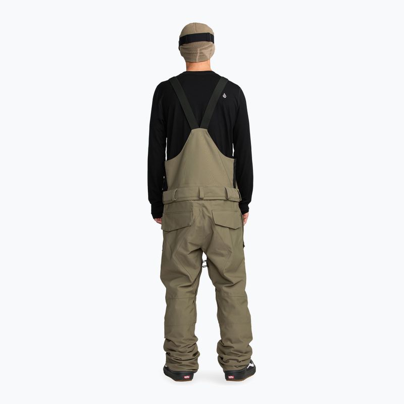 Pánské snowboardové kalhoty Volcom Roan Bib Overall military 3