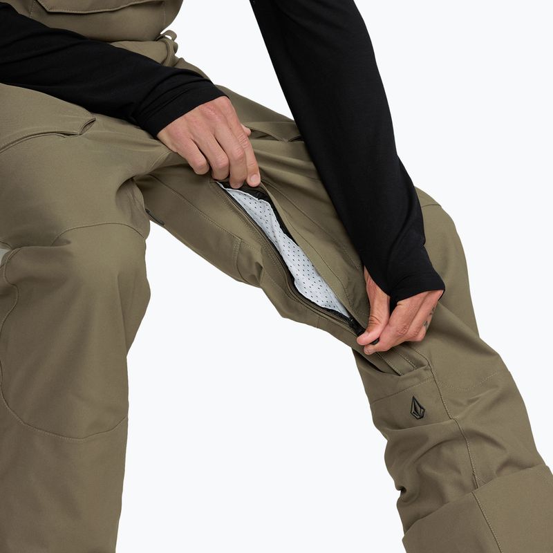 Pánské snowboardové kalhoty Volcom Roan Bib Overall military 9