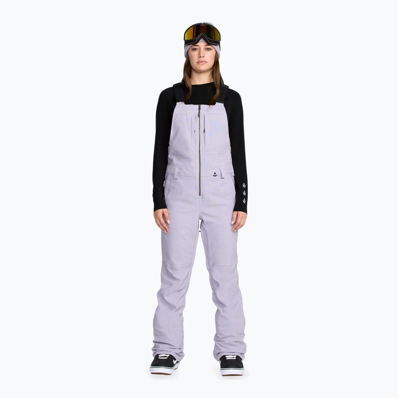 Dámské lyžařské kalhoty s laclem Volcom Swift Bib Overall lavender aura