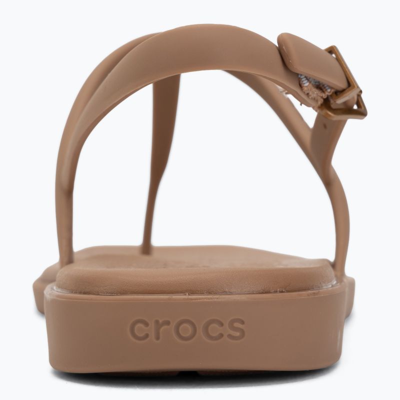 Dámské sandály  Crocs Miami Thong Flip milk chocolate 6