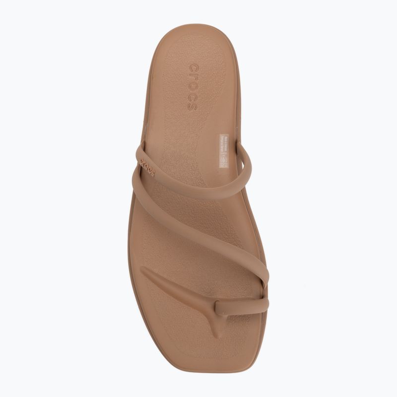 Dámské nazouváky Crocs Miami Toe Loop Sandal milk chocolate 5