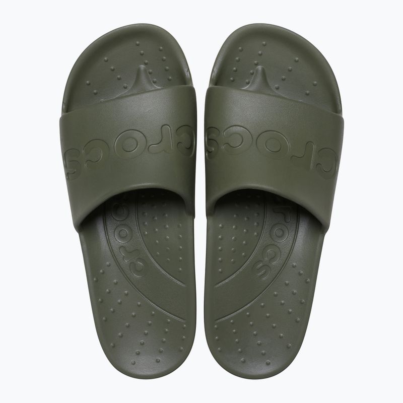Nazouváky  Crocs Slide army green 2