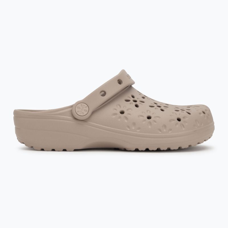 Nazouváky Crocs Classic Floral Cutout Clog taupe 3