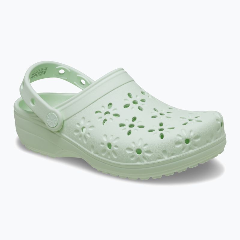 Nazouváky Crocs Classic Floral Cutout Clog jade tint