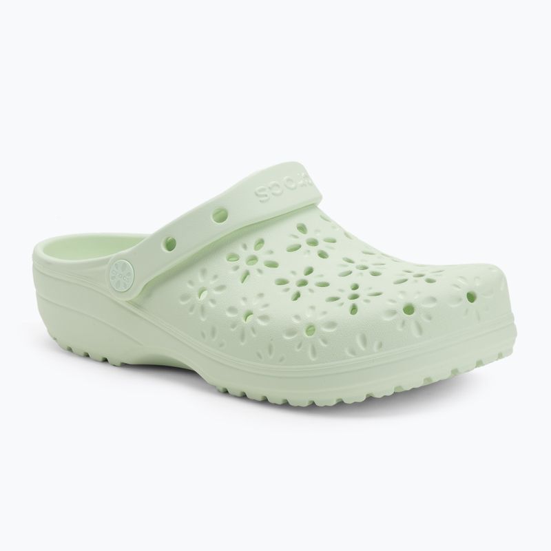 Nazouváky Crocs Classic Floral Cutout Clog jade tint