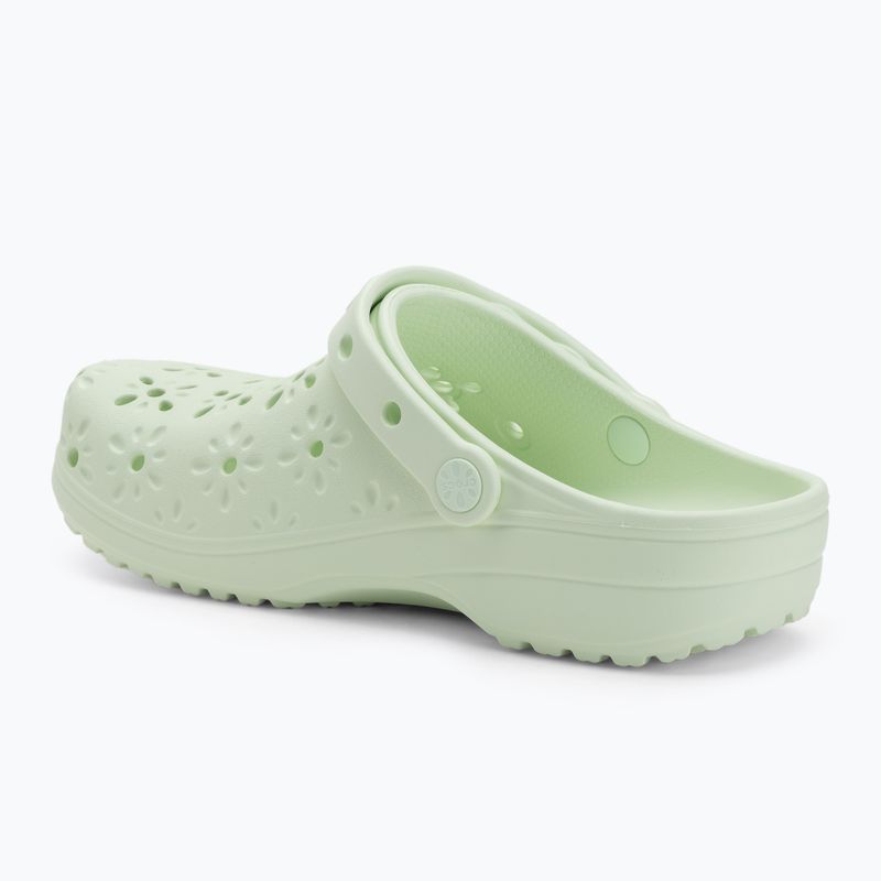 Nazouváky Crocs Classic Floral Cutout Clog jade tint 4