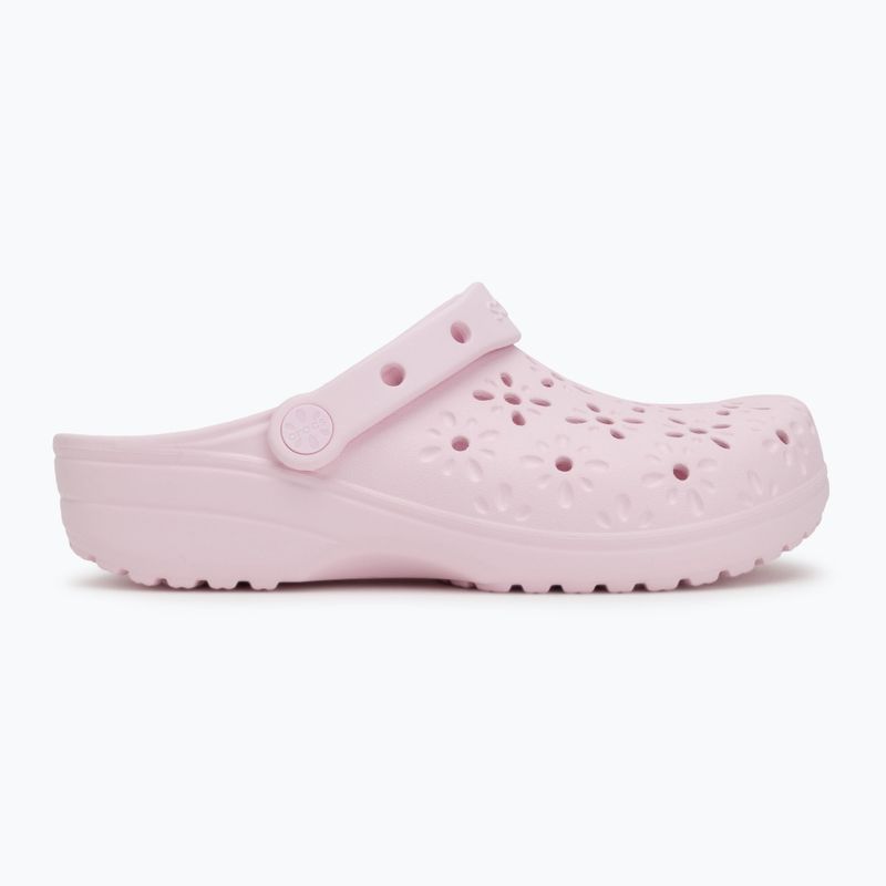 Nazouváky Crocs Classic Floral Cutout Clog pink milk 3