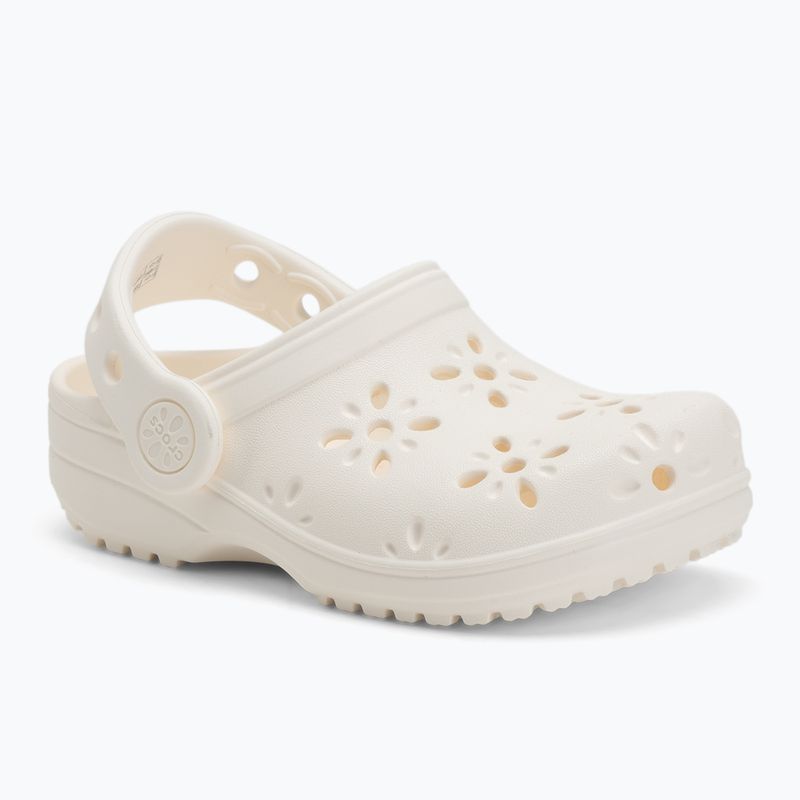 Dětské nazouváky Crocs Classic Floral Cutout Clog Kids Toddler chalk 2