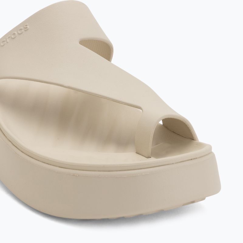 Dámské žabky Crocs Getaway Platform Toe Loop sandstone 7