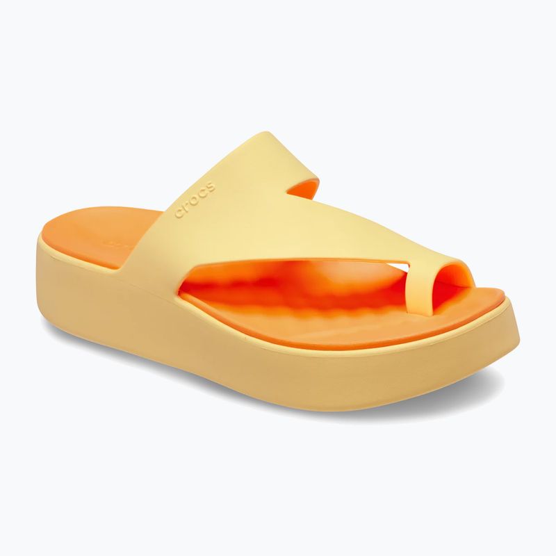 Dámské žabky Crocs Getaway Platform Toe Loop golden hour 2